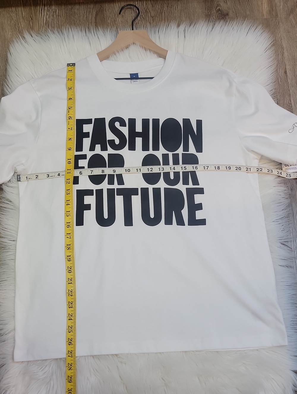 Fashion For Our Future Graphic Tee - White with Black Print - Picture 8 of 8